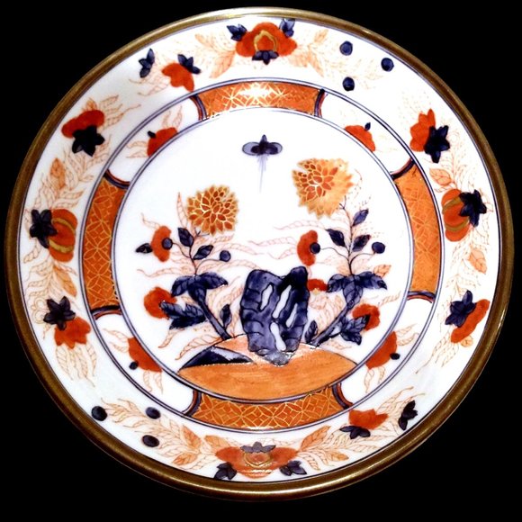 Hand Painted Vintage Japanese Enamel Imari Bowls, Set of 2, Decorative Bowls - Picture 5 of 11